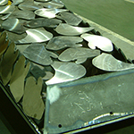 The two halves of First Cut are welded together on factory floor (face up)